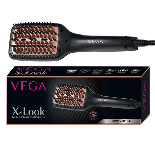 Vega X-Look Paddle Straightening Brush - VHSB-02VEGA VHSB-02 X-Look - Simply Brush - Paddle Straightening Brush with Ionic Technology (Black)
Vega Paddle Straightening Brush is a perfect combination of hair straigSondaryam AppliancesVega
