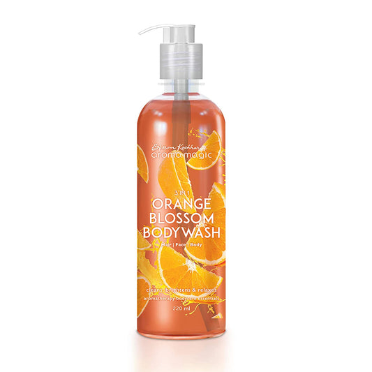 Aroma Magic 3 In 1 Orange Blossom Bodywash (Hair- Face- Body) (500ml)
sondaryam is the leading name in the chain of cosmetics  in jaipur . , sondaryam  has been a pioneer in delivering top quality genuine products in all categories. Sondaryam PERSONAL CARE1 Orange Blossom Bodywash (Hair- Face- Body) (500ml)