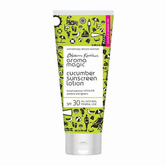 Aroma Magic Cucumber Sunscreen Lotion SPF 30 UVA/UVB All Natural Miner
sondaryam is the leading name in the chain of cosmetics  in jaipur . , sondaryam  has been a pioneer in delivering top quality genuine products in all categories. Sondaryam PERSONAL CAREAroma Magic Cucumber Sunscreen Lotion SPF 30 UVA/UVB