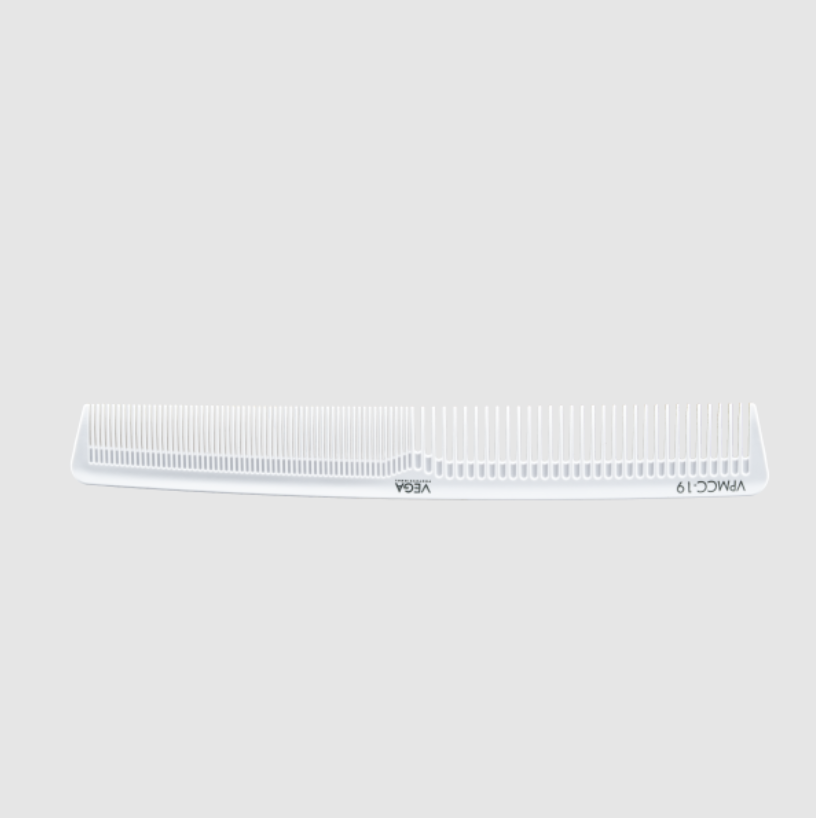 Vega Carbon Cutting Comb-White Line 6.75" - VPMCC-19Cutting Comb 6.75"-White LineSondaryam Vega Carbon Cutting Comb-White Line 6