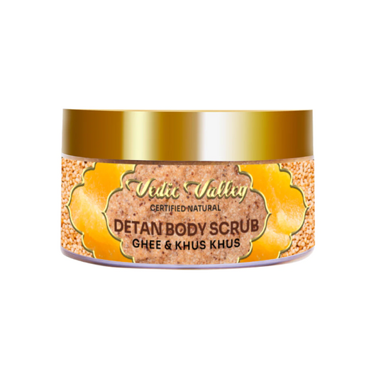 VEDIC VALLEY Ghee Khus Khus Detan Body Scrubsondaryam is the leading name in the chain of cosmetics  in jaipur . , sondaryam  has been a pioneer in delivering top quality genuine products in all categories. AlSondaryam VEDIC VALLEY Ghee Khus Khus Detan Body Scrub
