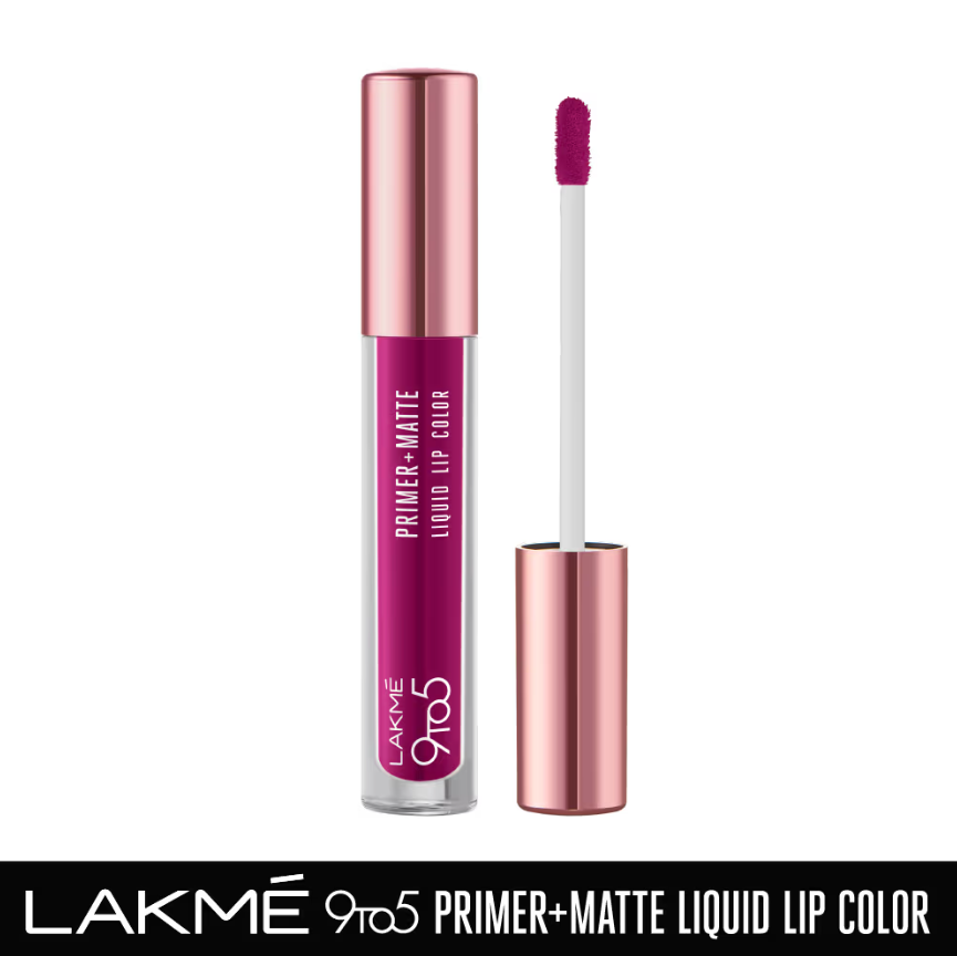 Lakme 9to5 Primer + Matte Liquid Lip Color - MM2 Passion Berrysondaryam is the leading name in the chain of cosmetics and departmental stores in jaipur . , sondaryam  has been a pioneer in delivering top quality genuine productSondaryam Lakme 9to5 Primer + Matte Liquid Lip Color - MM2 Passion Berry