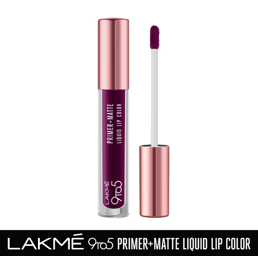 Lakme 9to5 Primer + Matte Liquid Lip Color - MM4 Dynamic Purplesondaryam is the leading name in the chain of cosmetics and departmental stores in jaipur . , sondaryam  has been a pioneer in delivering top quality genuine productSondaryam Lakme 9to5 Primer + Matte Liquid Lip Color - MM4 Dynamic Purple