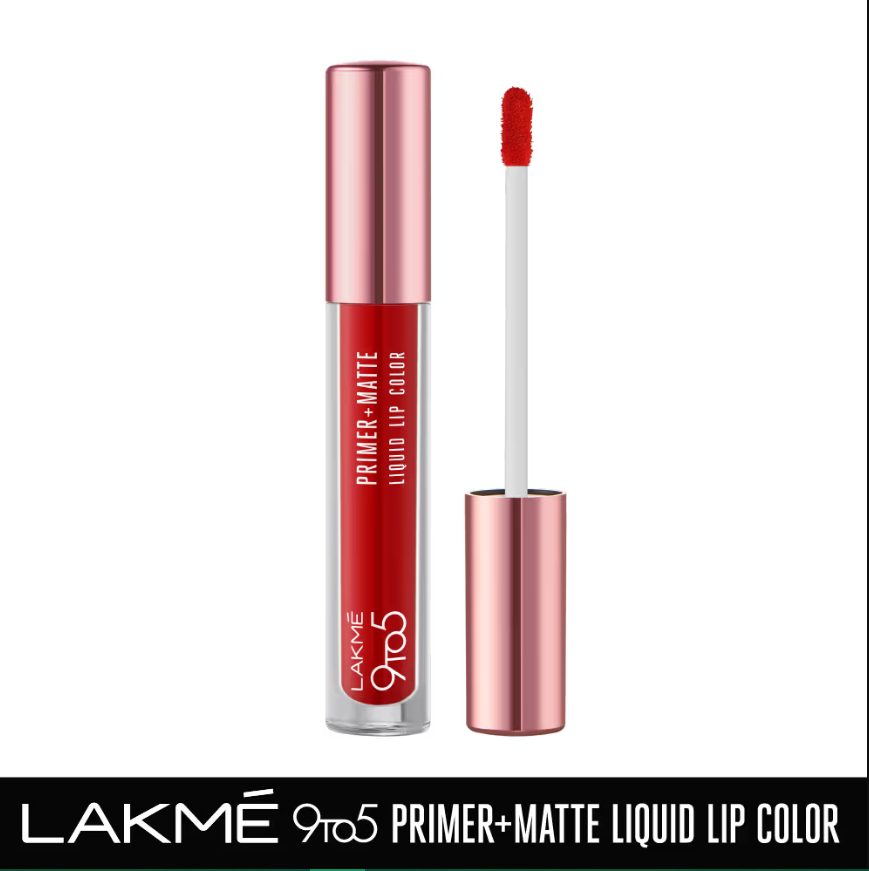 Lakme 9to5 Primer + Matte Liquid Lip Color - MR2 Driven Redsondaryam is the leading name in the chain of cosmetics and departmental stores in jaipur . , sondaryam  has been a pioneer in delivering top quality genuine productSondaryam Lakme 9to5 Primer + Matte Liquid Lip Color - MR2 Driven Red