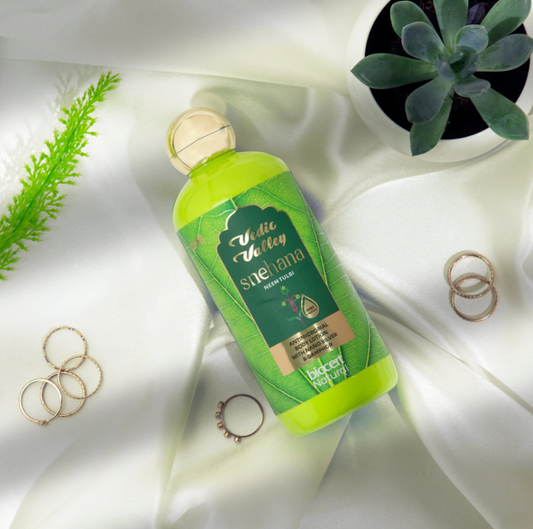 VEDIC VALLEY Moisturizing Neem Tulsi Body Lotionsondaryam is the leading name in the chain of cosmetics  in jaipur . , sondaryam  has been a pioneer in delivering top quality genuine products in all categories. AlSondaryam VEDIC VALLEY Moisturizing Neem Tulsi Body Lotion