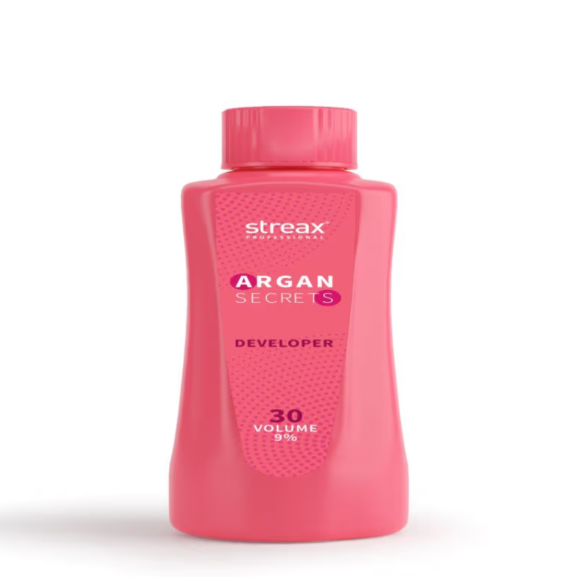 Streax Professional Developer for Argan Secrets Colourant - 30 Volume sondaryam is the leading name in the chain of cosmetics in jaipur . , sondaryam has been a pioneer in delivering top quality genuine products in all categories. AlSondaryam Argan Secrets Colourant - 30 Volume 9%