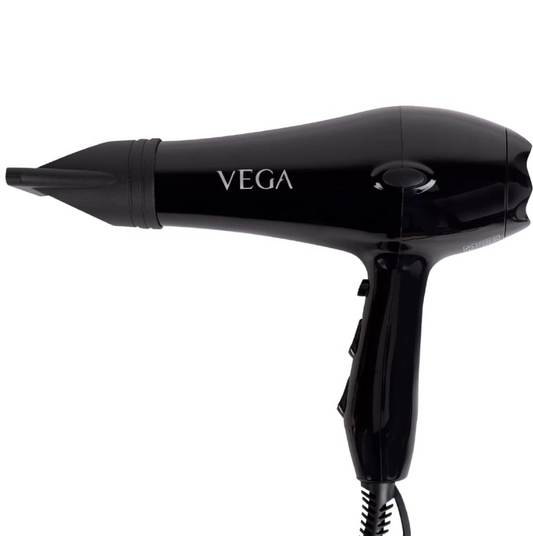 VEGA PRO TOUCH HAIR DRYER (VHDP-02)
QUICK DRY WITH 1800- 2000W
The hair dryer comes with a powerful AC motor which provides a faster air flow to get gorgeously smooth, frizz free, trendy hSondaryam VEGA PRO TOUCH HAIR DRYER (VHDP-02)