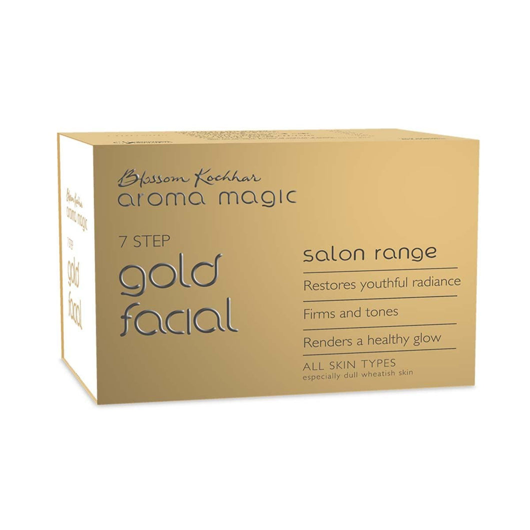 Aroma Magic 7 Step Gold Facial Kit Salon Range (All Skin Types) (35g + 10ml)