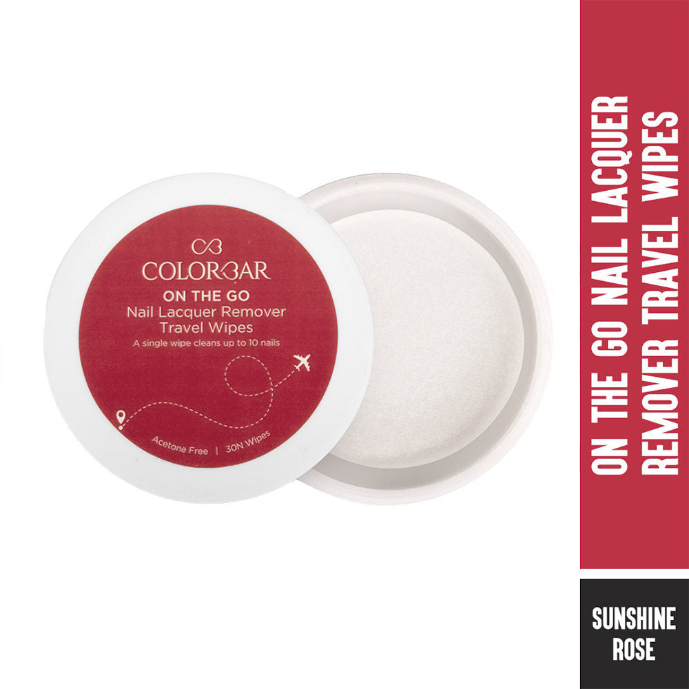 Colorbar On The Go Nail Lacquer Remover Wipes -Sunshine Rose