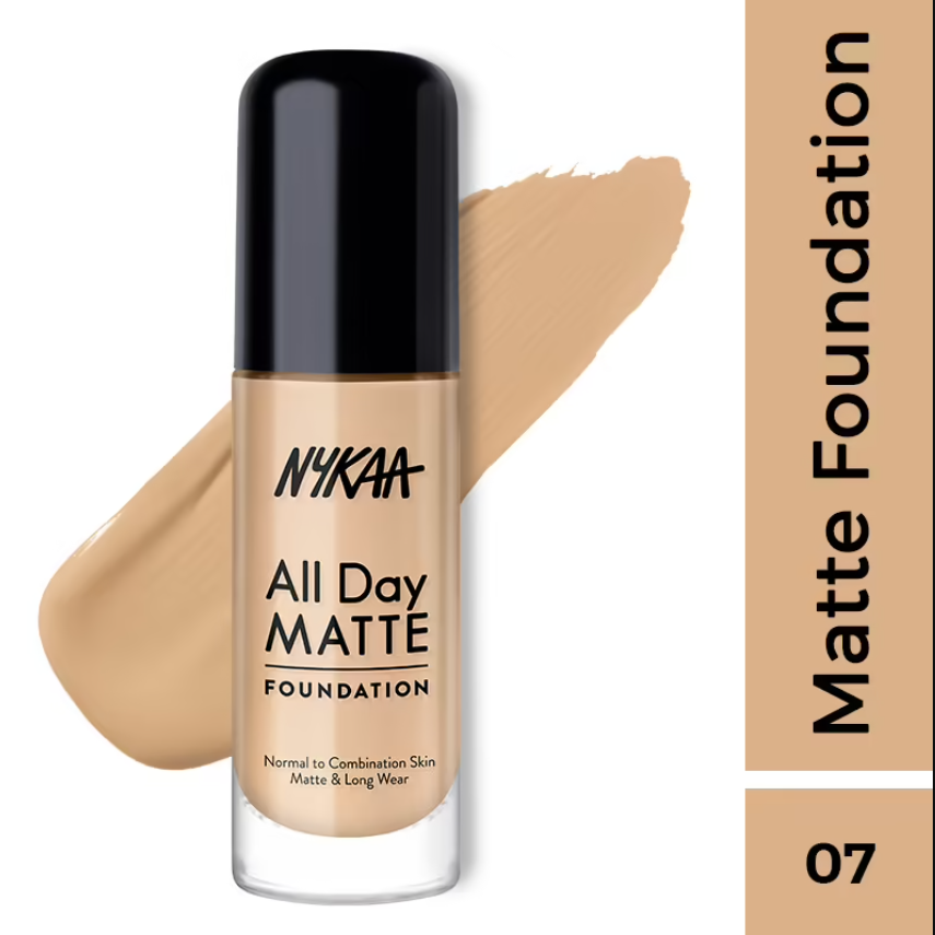 Nykaa All Day Matte Long Wear Liquid Foundation For Normal To Combination Skin