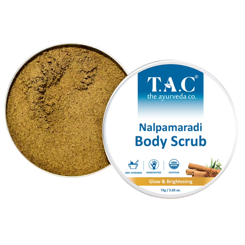 TAC - The Ayurveda Co. Nalpamaradi Body Scrub For Tan Removal, Pigmentations, Blemishes Removal