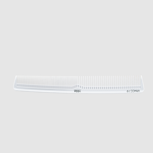 Vega Carbon Cutting Comb-White Line 6.75