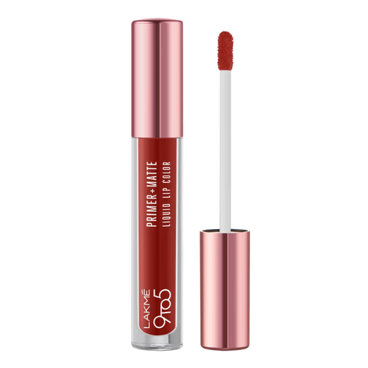 Lakme 9to5 P + M Liquid Lip Color - MR5 Rustic Redsondaryam is the leading name in the chain of cosmetics and departmental stores in jaipur . , sondaryam  has been a pioneer in delivering top quality genuine productSondaryam Lakme 9