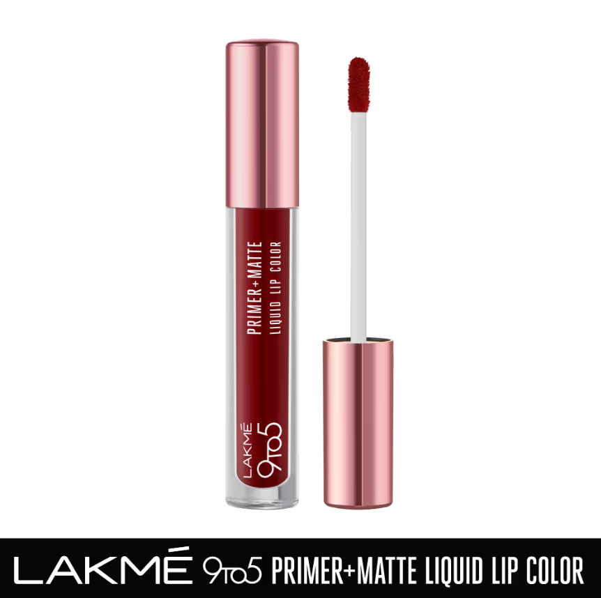 Lakme 9to5 Primer + Matte Liquid Lip Color - MR4 Deepmaroonsondaryam is the leading name in the chain of cosmetics and departmental stores in jaipur . , sondaryam  has been a pioneer in delivering top quality genuine productSondaryam Lakme 9to5 Primer + Matte Liquid Lip Color - MR4 Deepmaroon