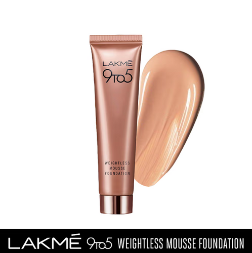 Lakme 9 to 5 Weightless Mousse Foundation - Rose Ivorysondaryam is the leading name in the chain of cosmetics and departmental stores in jaipur . , sondaryam  has been a pioneer in delivering top quality genuine productSondaryam Make up5 Weightless Mousse Foundation - Rose Ivory