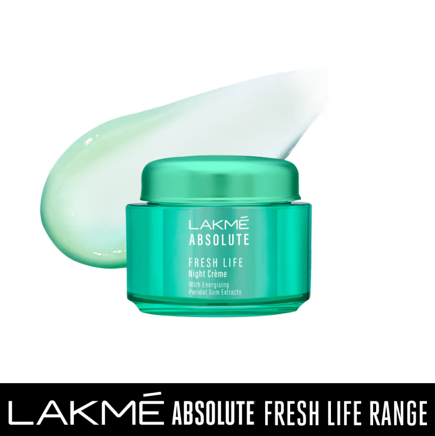 Lakme Absolute Fresh Life Night Creamsondaryam is the leading name in the chain of cosmetics and departmental stores in jaipur . , sondaryam  has been a pioneer in delivering top quality genuine productSondaryam Lakme Absolute Fresh Life Night Cream