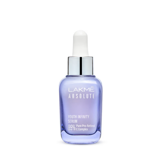 Lakme Absolute Youth Infinity Serum With 89% Pure Pro-Retinol C Complesondaryam is the leading name in the chain of cosmetics and departmental stores in jaipur . , sondaryam  has been a pioneer in delivering top quality genuine productSondaryam Lakme Absolute Youth Infinity Serum