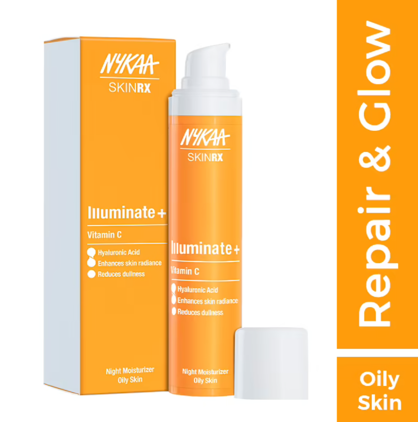 Nykaa SKINRX Vitamin C Illuminate + Night Moisturizer For Oily Skin