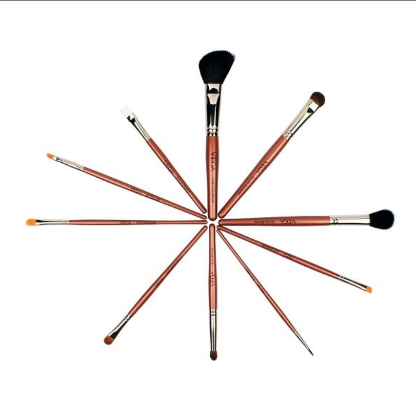 VEGA Set of 10 Brushes - LK-10Set Of 10 Brushes consists of a Eye Liner, Eye Shadow, Eye Shader, Eye Shadow(L), Eye Blender, Eye Brush, Lip Filler, Blush Brush, Blush Brush, Blush Blender, ContouSondaryam VEGA Set