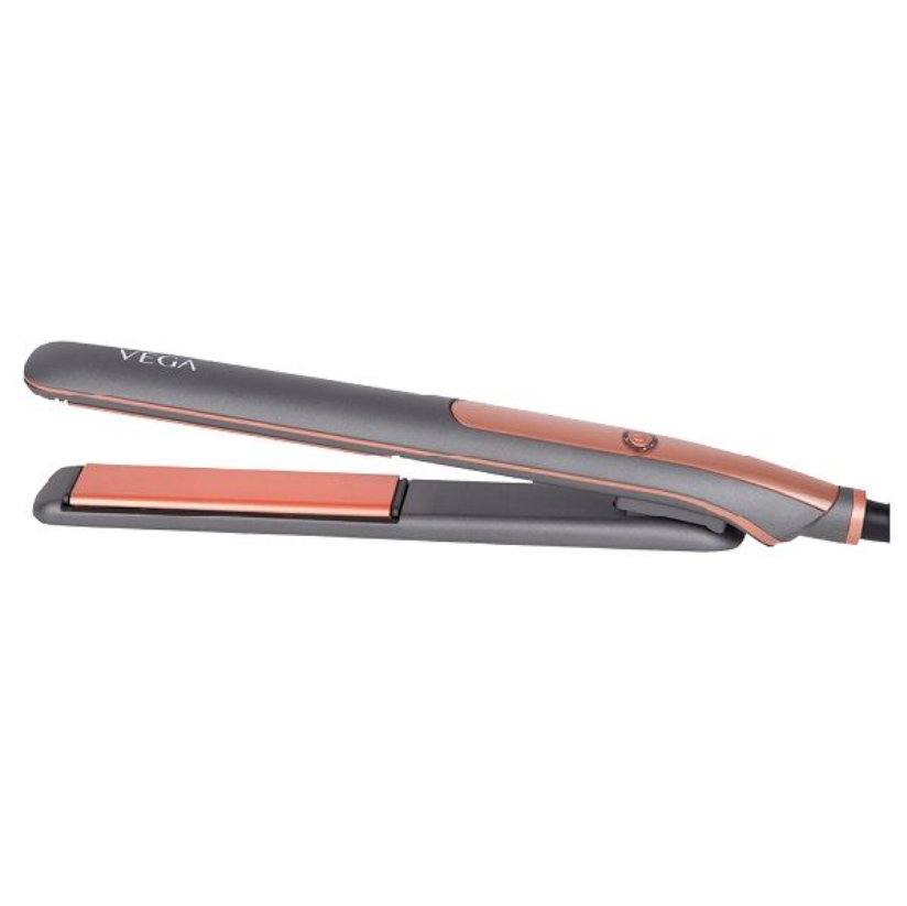 VEGA Glam-Shine Hair Straightener - VHSH-24Vega Glam-Shine Hair straightener comes with ceramic coated plates which allow even distribution of heat and protect hair from heat damage. Floating plates allow theSondaryam VEGA Glam-Shine Hair Straightener - VHSH-24