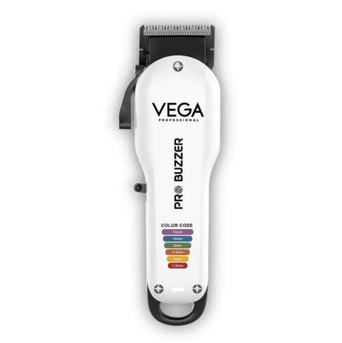 VEGA PRO BUZZER HAIR CLIPPER  (VPMHC-08)
Key Features

Japanese stainless steel fade blades
240 minutes run time 180 minutes charging time
Cord/Cordless power
6000 rpm high speed rotary motor
0.5mm-2.8mm cSondaryam VEGA PRO BUZZER HAIR CLIPPER (VPMHC-08)